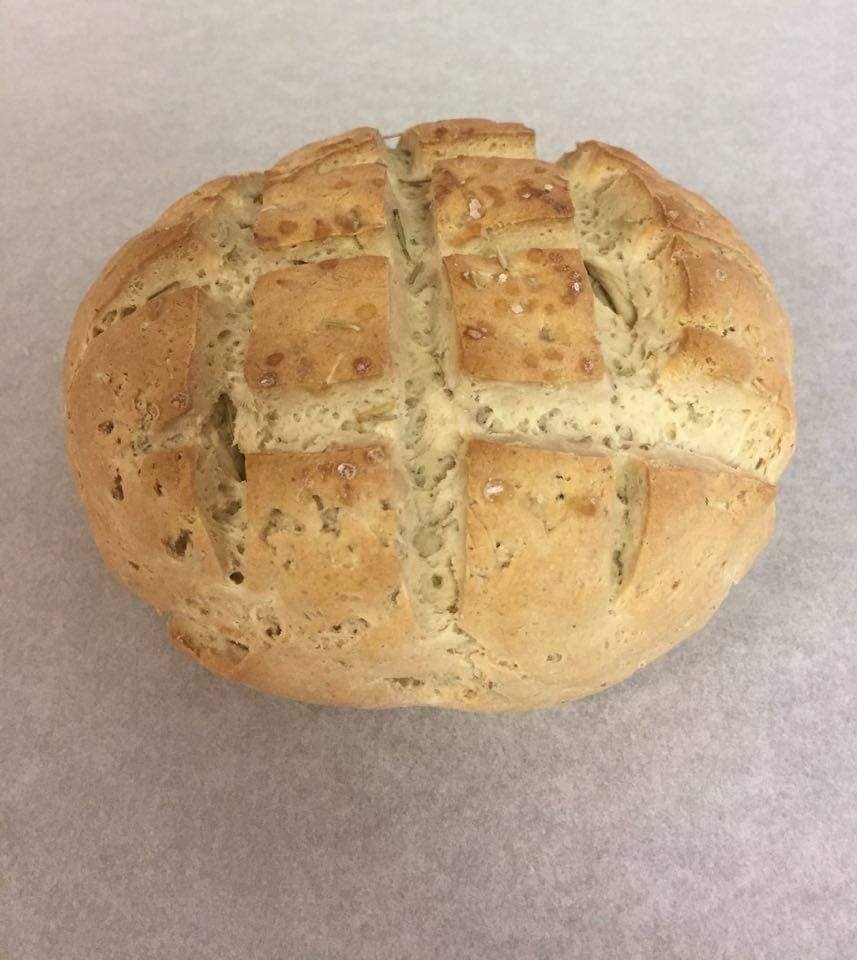 Gluten Free Rosemary Olive Oil and Sea Salt Bread